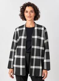 Gilet manches longues col v noir PERSONA femme