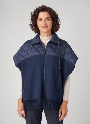 Doudoune poches sans capuche bleu PERSONA femme