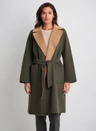 Manteau long coupe cintrée sans capuche marron MAX MARA femme
