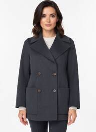 Manteau court coupe droite sans capuche gris STUDIO NORDIIC femme