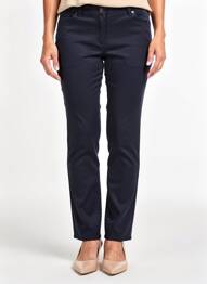 Pantalon slim tissage popeline taille normale bleu GERRY WEBER femme