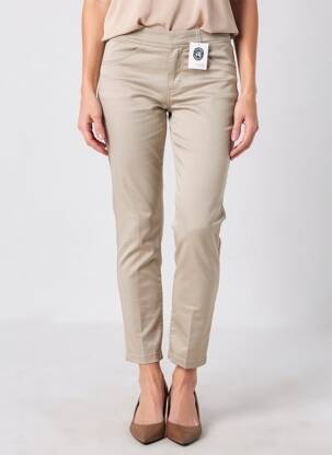 Jegging tissage popeline taille normale beige EAST DRIVE femme