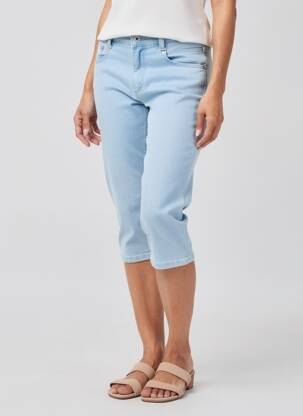 Corsaire tissage denim taille normale bleu ANNA MONTANA femme