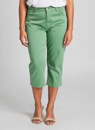Corsaire stretch taille normale vert ANNA MONTANA femme