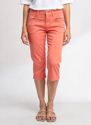 Corsaire stretch taille normale orange ANNA MONTANA femme