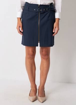 Jupe courte poches bleu EVA KAYAN femme