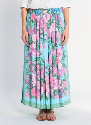 Jupe longue coupe fluide bleu WEEKEND MAXMARA femme