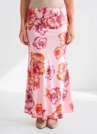 Jupe longue taille normale rose CHARLOTTE SPARRE femme