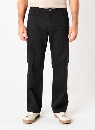 Pantalon droit tissage popeline taille normale noir TRUSSARDI JEANS homme