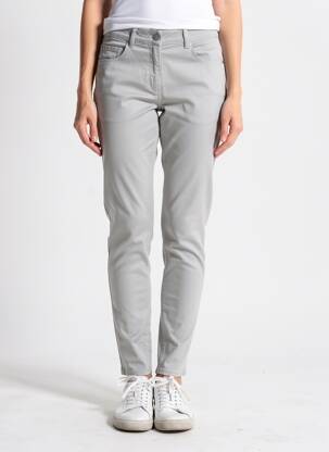 Pantalon slim tissage popeline taille normale gris EMPORIO ARMANI femme