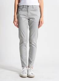 Pantalon slim tissage popeline taille normale gris EMPORIO ARMANI femme