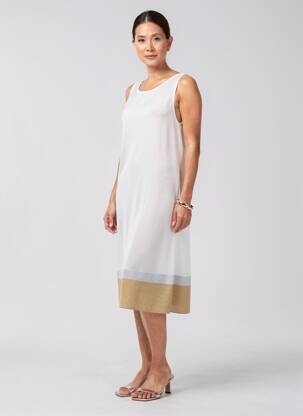 Robe mi-longue sans manche sans manche gris JEI'S BY LETIZIA DENARO femme