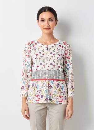 Gilet manches longues fermeture boutonnée sur le devant blanc JEI'S BY LETIZIA DENARO femme