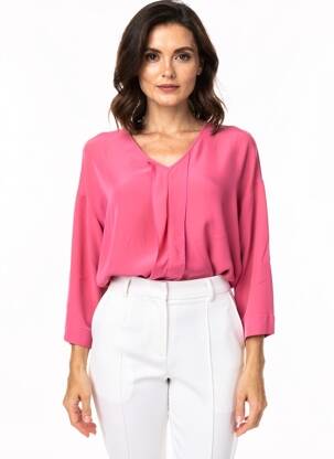 Blouse manches longues manches longues rose LUISA CERANO femme