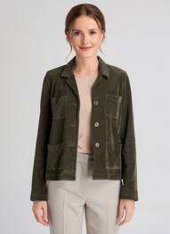 Blazer poches vert MAJESTIC FILATURES femme