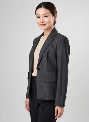 Blazer poches gris LUISA CERANO femme