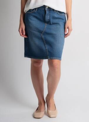 Jupe courte poches bleu L'ATELIER DE LOUISE femme
