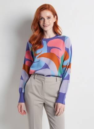 Pull stretch manches longues violet DANEFAE femme
