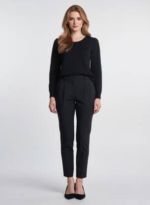 Pull stretch manches longues noir KING LOUIE femme