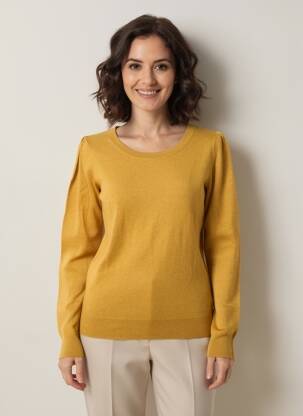 Pull stretch manches longues jaune KING LOUIE femme