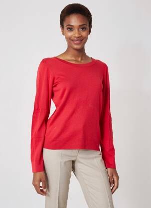 Pull stretch manches longues rouge KING LOUIE femme