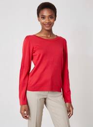 Pull tissage chiné manches longues rouge KING LOUIE femme
