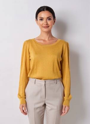 Pull stretch manches longues jaune KING LOUIE femme