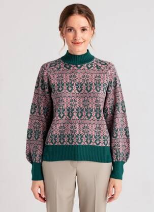 Pull resserrée sur le bas manches longues vert KING LOUIE femme