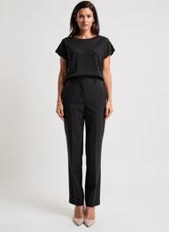 Pull maille souple et aérée manches courtes noir KING LOUIE femme