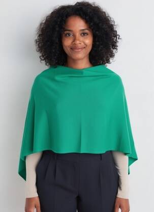 Poncho coupe asymétrique vert LA FIANCÉE femme