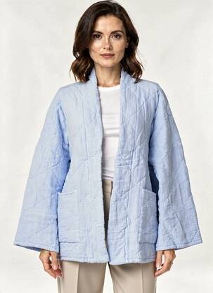 Veste kimono manches longues bleu DANEFAE femme