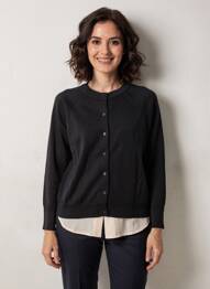 Gilet manches longues stretch bleu WHITE STUFF femme