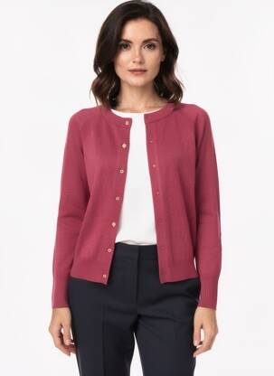 Gilet manches longues col rond rouge WHITE STUFF femme