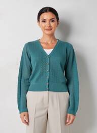 Gilet manches longues stretch vert BLUTSGESCHWISTER femme