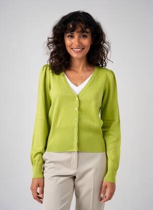 Gilet manches longues resserrée sur le bas vert KING LOUIE femme