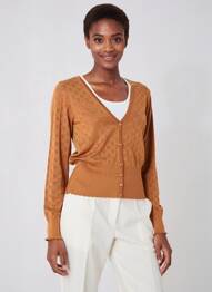 Gilet manches longues resserrée sur le bas orange KING LOUIE femme