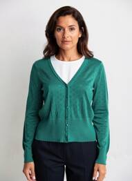 Gilet manches longues resserrée sur le bas vert fonce KING LOUIE femme