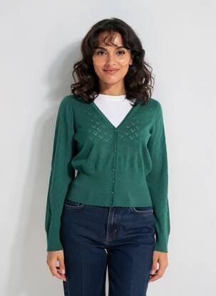 Gilet manches longues stretch vert KING LOUIE femme