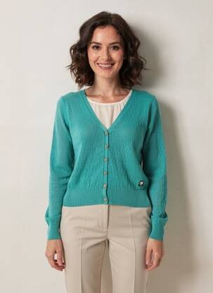 Gilet manches longues manches 3/4 vert BLUTSGESCHWISTER femme