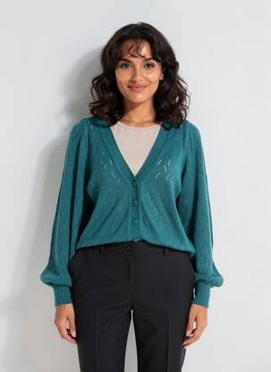 Gilet manches longues stretch vert KING LOUIE femme
