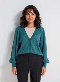 Gilet manches longues stretch vert KING LOUIE femme