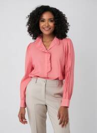 Chemisier coupe droite manches longues rose WHITE STUFF femme