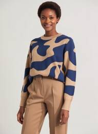 Pull stretch manches longues marron WHITE STUFF femme