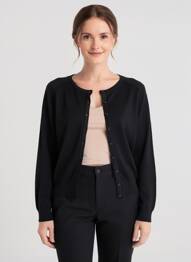 Gilet manches longues resserrée sur le bas noir KING LOUIE femme
