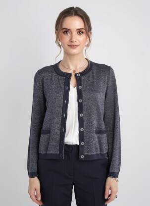 Gilet manches longues stretch bleu WHITE STUFF femme