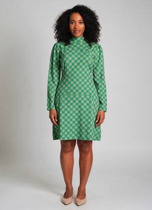 Robe courte manches longues manches longues vert BLUTSGESCHWISTER femme