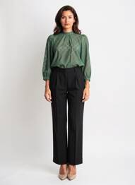 Blouse col rond manches longues vert KING LOUIE femme