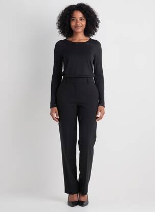 Top coupe cintrée manches longues noir BLUTSGESCHWISTER femme
