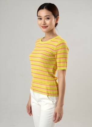 Top manches courtes manches courtes jaune KING LOUIE femme