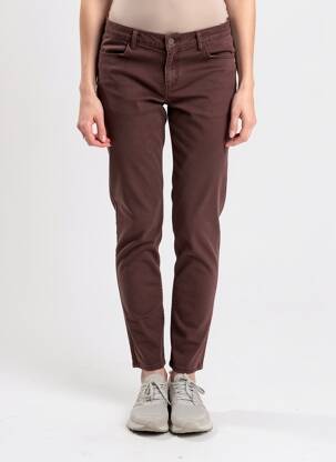 Pantalon slim stretch taille normale marron KANOPE femme